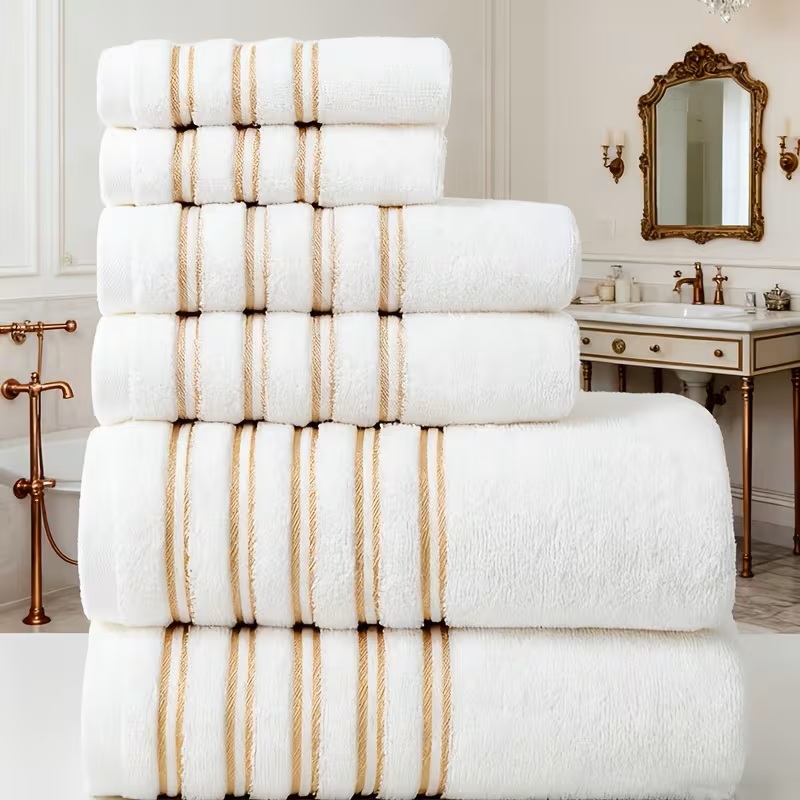 Embroidered bath towel