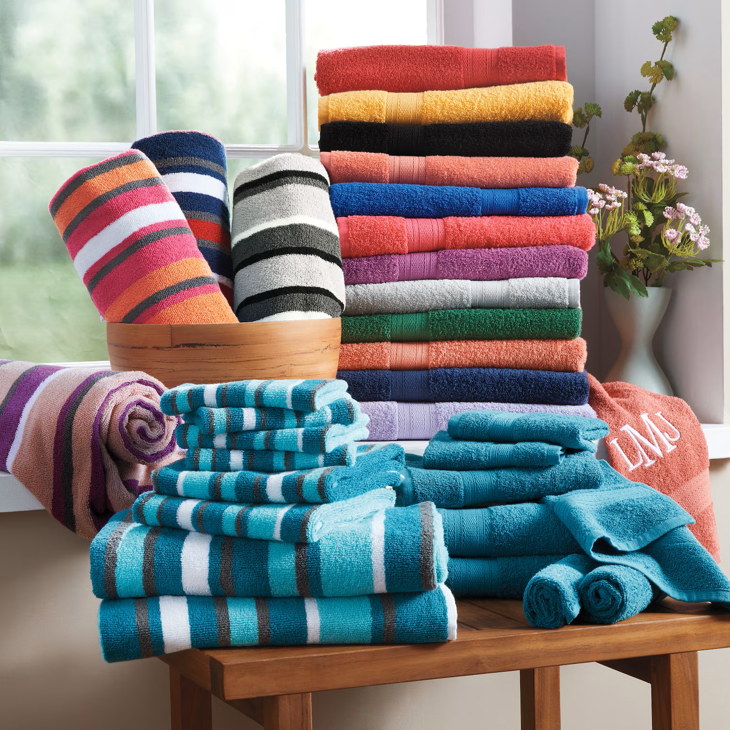 Bath towel gift set packaged