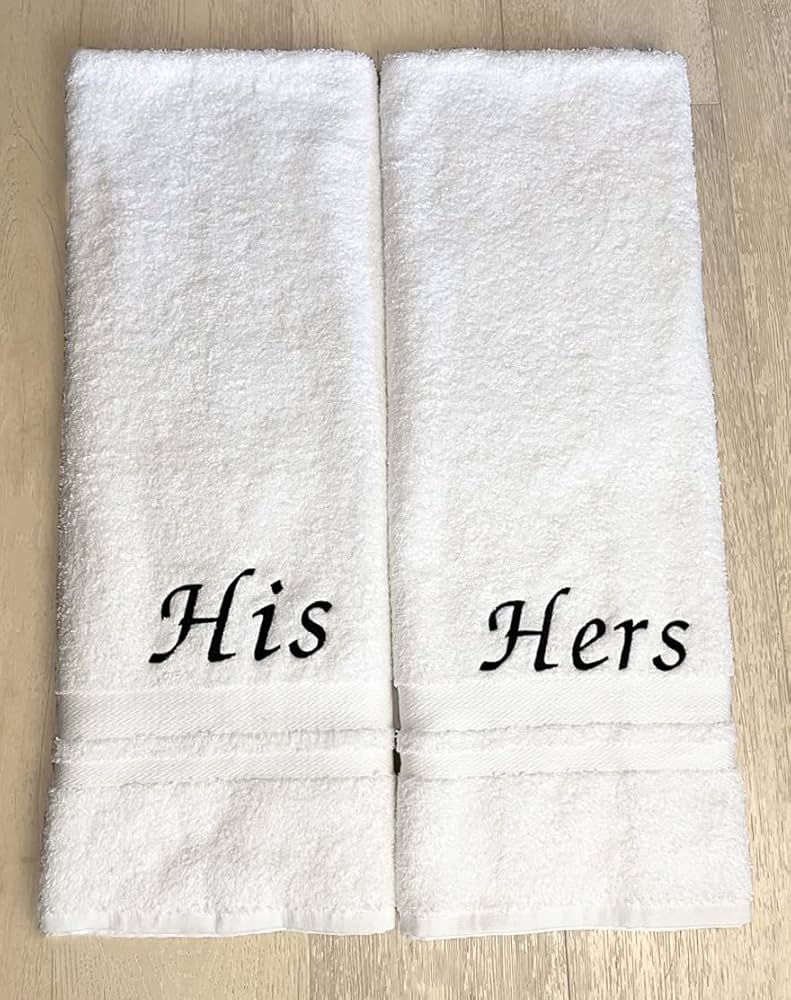 Hotel towel monogram detail